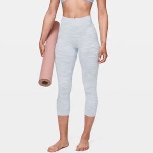 lululemon Wee Are From Space Ice Grey Alpine White Leggings Size 4